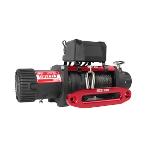 Troliu electric Grizzly auto Winch 9500lbs (4310kg) 12V Cablu Sintetic 25m Raport 150:1