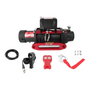 Troliu electric Grizzly auto Winch 9500lbs (4310kg) 12V Cablu Sintetic 25m Raport 150:1