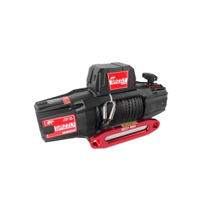 Troliu electric Grizzly Winch 13500lbs (6123kg) 12V cablu sintetic 25m Raport 150:1