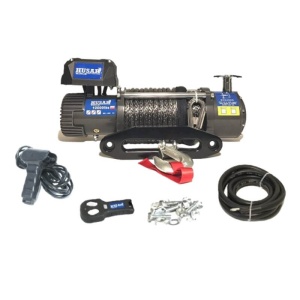 Troliu Husar Winch 10000lbs (4536kg) 12V Cablu Sintetic 28m Raport 218:1
