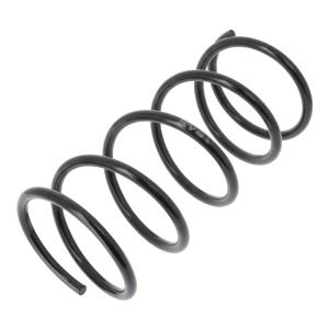 Vedere oblică a arcului elicoidal, cu logo-ul KYB repetat în fundal.