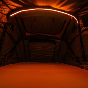 Bandă LED pentru camping și outdoor, 1.5 m, cablu USB integrat 3 m, benzi cu arici și clemă tip carabină CampTalk - Img 4