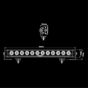 Bara LED 5000K 120W 52cm Strands DARK KNIGHT IDENTITY - Img 4