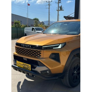 Bară protecție față AQM4WD Glo Star Negru, model PST28, montată pe Toyota Hilux (2026+).