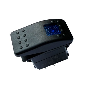 Comutator tip Carling pornit/oprit iluminat albastru 12V/24V, 3 pini, universal, ORE4x4 - Img 5