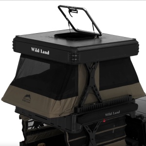 Cort de acoperis auto 2-3 persoane, cu două niveluri, compatibil cu autovehicule tip pick-up, acționare automată, Wingman Wild Land