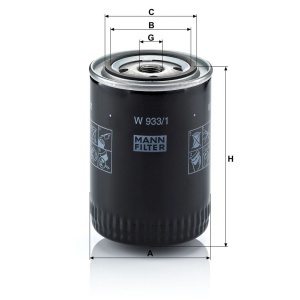 Filtru ulei Nissan Patrol 260, Y60 (1986-1997), Navara (1998-2001), Terrano (1996-2007) Mann Filter - Img 3