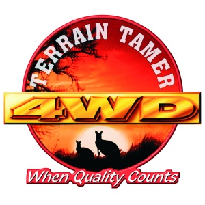 Logo-ul Terrain Tamer, brandul kitului de suspensie pentru Dodge RAM 1500 DS.