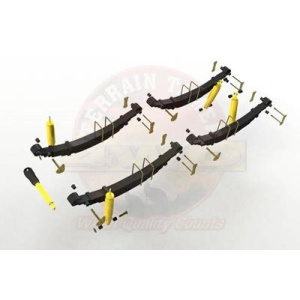 Vedere de ansamblu a kitului de suspensie Terrain Tamer lift 50mm pentru Land Cruiser 40.