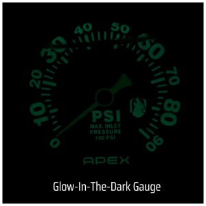 Manometru de umflat roți de precizie Apex 0-90 PSI, ediție compozit, universal, Apex - Img 2