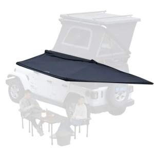 Marchiză auto 180°, pentru partea stânga, cu design autoportant, acoperire 6,9 m², montaj rapid pentru SUV, pick-up și van, material Rip-Stop UPF50+, Wild Land