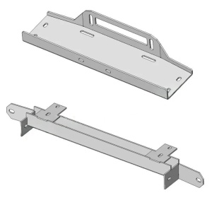 Desen tehnic al suportului dedicat pentru troliul EMD Winch de Ford Ranger (2010-2023).