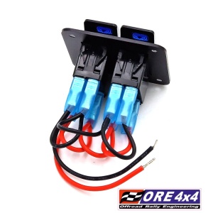 Panou universal cu 2 butoane tip Carling 12V pentru sisteme auxiliare, iluminare LED albastră, ORE4x4 - Img 2