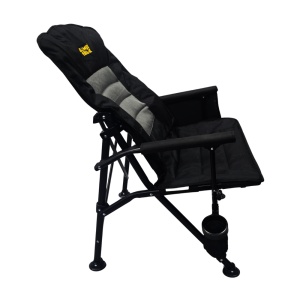 Scaun de camping pliabil CampTalk, portabil, cu husă de transport, greutate redusă 6.3 kg, suport de pahar și buzunar de depozitare integrate, 61 x 70 x 105 cm