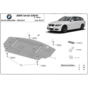 Scut sub bara fata si radiator BMW Seria 3 E90 2004 - 2013