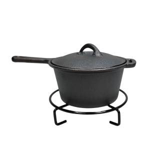 Set grătar BBQ de camping din fontă în cutie de lemn, 6+1 piese, Peterhof - Img 7