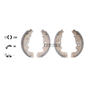Set saboți frână spate Suzuki Grand Vitara (1998-2015) Ø220 mm Textar
