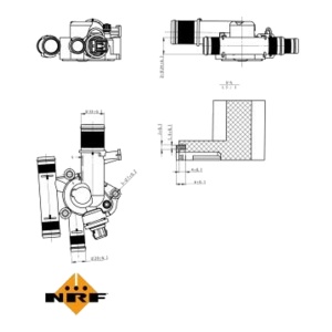 Termostat Suzuki Grand Vitara (2005-2015), Renault Megane (2002-2009), Renault Scenic (2003-2009) NRF - Img 9