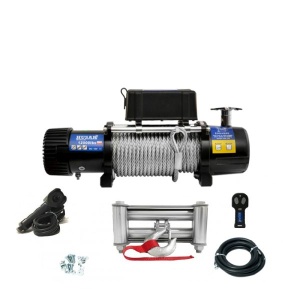 Troliu electric auto Husar Winch 12000lbs (5443kg), 12V, Cablu de Otel, 25m, Raport 265:1
