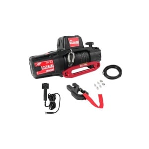 Troliu electric Grizzly Winch 13500lbs (6123kg) 12V cablu sintetic 25m Raport 150:1