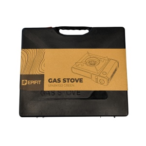 Aragaz camping pe gaz SPARK100 Green, 2500W, aprindere piezo, alimentare duală, Epifit