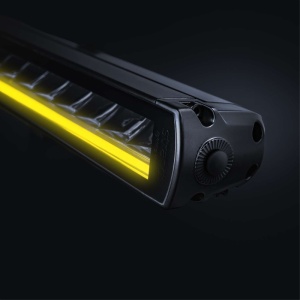 Bară LED Siberia XP SR 106,9 cm, 239W, 14760 lm, rază 858m, 5700K, fascicul lungă distanță, alb/galben, aluminiu negru, policarbonat, suport aluminiu, 10-32V, rezistent la apă și praf (IP68/IP69K), Strands