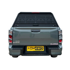 Black hardtop for Isuzu D-Max (2021-2025), equipped with 3 multifunctional folding doors AQM Q80 - Img 4