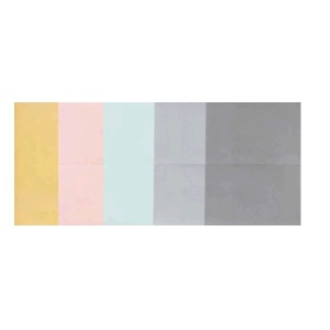 Vedere detaliată a coalelor abrazive Micrum Mil Flexible Line P3000, 130x170 mm, aranjate pe culori.