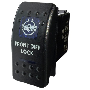 Comutator tip Carling pornit/oprit 12V/24V pentru blocare diferențial față, iluminare albastră, ORE4x4 - Img 2