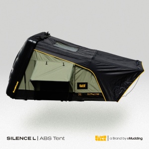 Cort de acoperiș auto CampTalk Silence L, pentru 3-4 persoane, 190x210 cm, greutate 70 kg (cu scară), montaj rapid 5 minute, Sky View, carcasă rezistentă din ABS, impermeabil, compatibil autovehicule mici, SUV și 4x4
