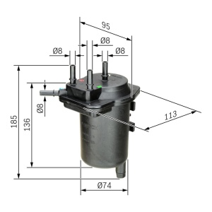 Filtru combustibil Suzuki Jimny (2003-2018), Nissan Juke (2010-2019) 1.5 DDiS K9K700, 1.5 K9K646 Bosch - Img 3