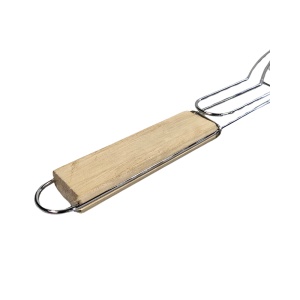 Grătar închis pentru pește, legume, cu mâner din lemn 56,5 cm Perfect Home - Img 3