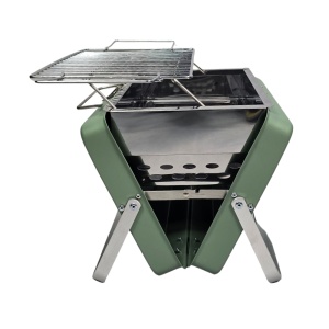 Grătar portabil pe cărbune tip servietă, inox Perfect Home - Img 4