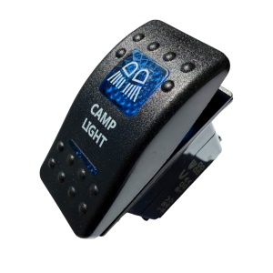 Întrerupător tip Carling pornit/oprit universal 12V/24V pentru lumină de campare, iluminare LED albastră, ORE4x4 - Img 3