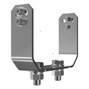 Prim-plan al suportului de oțel HEAVY-DUTY OSRAM, cu șuruburi de fixare.