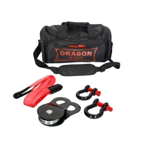 Kit recuperare off-road 4x4 (sufă copac 9T, 2 ocheți 6.5T, scripete 8T, geantă) Dragon Winch