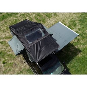 Marchiză auto 2,5×3 m, poliester 600D, impermeabilă PU2000, cu stâlpi incluși, Overlander
