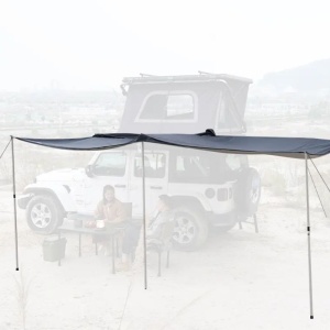 Marchiză auto 270°, partea stânga, cu acoperire extinsă 11,5 m², pentru SUV, pick-up și van, rezistentă la vânt și ploaie, material rip-stop UPF50+, Wild Land