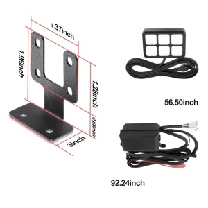 Panou de control cu 6 comutatoare și sistem de relee universal 12V/24V, 960W, ORE4x4 - Img 4
