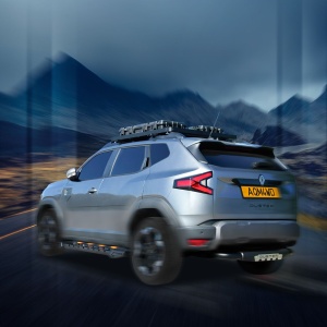 Portbagaj Aluminiu Slim Dacia Duster (2024+), 135 x 115 cm, montare pe barele transversale, kit de montare inclus, AQM4WD T40