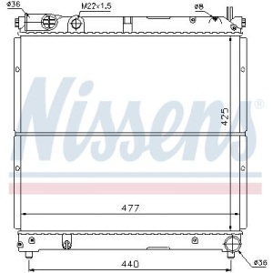 Radiator răcire motor Suzuki Samurai (1998-2004) 1.9 TD XUD9 Nissens - Img 2