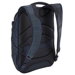 Spatele rucsacului Thule Construct 24L, cu bretele ergonomice și panou dorsal căptușit.
