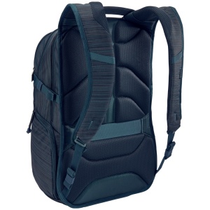 Vedere din spate a rucsacului Thule Construct 28L, cu bretele și spătar ergonomic.