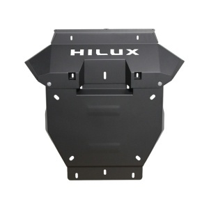 Vedere frontală a scutului metalic Scut Protection pentru Toyota Hilux 2026.