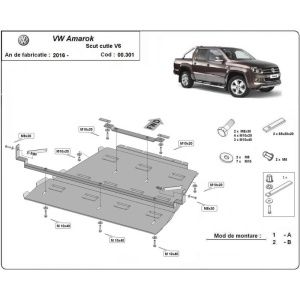 Scut cutie de viteza si diferential Volkswagen Amarok - V6 automat 2016 - 2020 - Img 2