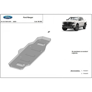 Scut metalic pentru rezervor Ford Ranger (2023-2026) otel 2mm Scut Protection - Img 2