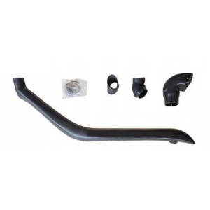Componentele kitului de snorkel, cu accesorii de montaj incluse.
