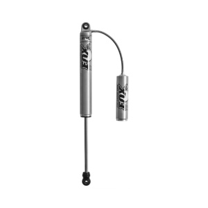 Amortizor spate FOX 2.0 cu rezervor, prezentat cu furtunul flexibil, pentru Nissan Patrol Y60/Y61.