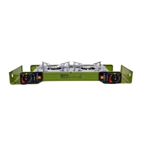 Aragaz camping cu două ochiuri SPARK100 DOUBLE Green, 2 x 2500W, Epifit
