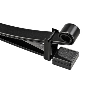 Prim-plan cu detaliile de prindere ale arcului lamelar parabolic pentru Land Cruiser 40, Toyota Land Cruiser 40.